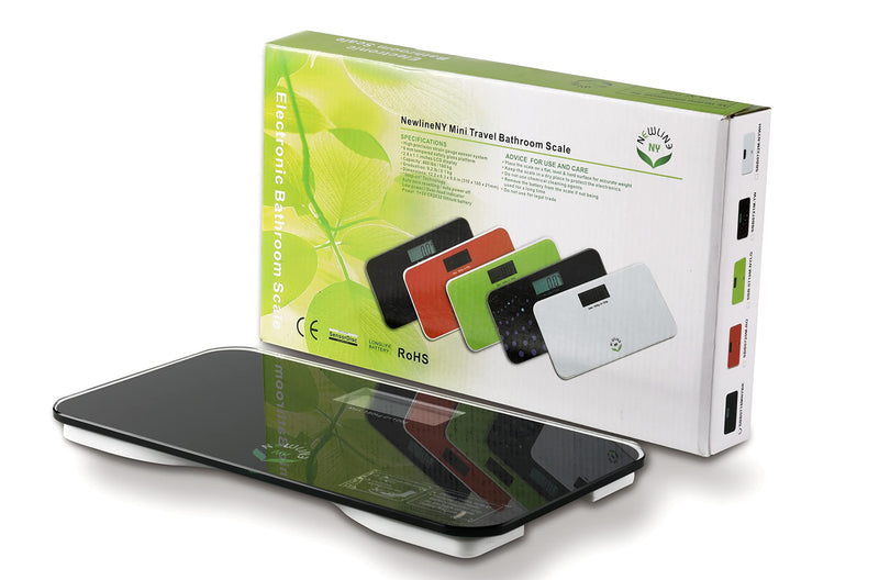 [Australia] - NewlineNY Auto Step On Super Mini Smallest Travel Bathroom Scale SBB0638SM (Black) Black 