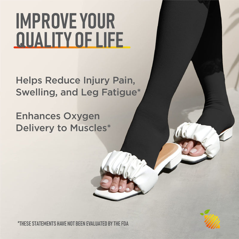 [Australia] - Zipper Compression Socks 20-30mmHg Open Toe with Zip Guard Skin Protection - Medical Zippered Compression Socks for Men & Women - 2XL, Black 