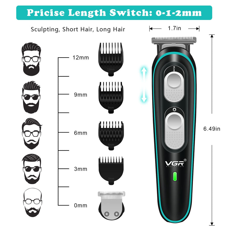 [Australia] - Lumitact Professional Hair Clippers for Men Kids USB Rechargeable Hair Trimmer Cordless Electric Hair Clippers Haircutting Kit 4 Guide Combs(3 6 9 12mm) 