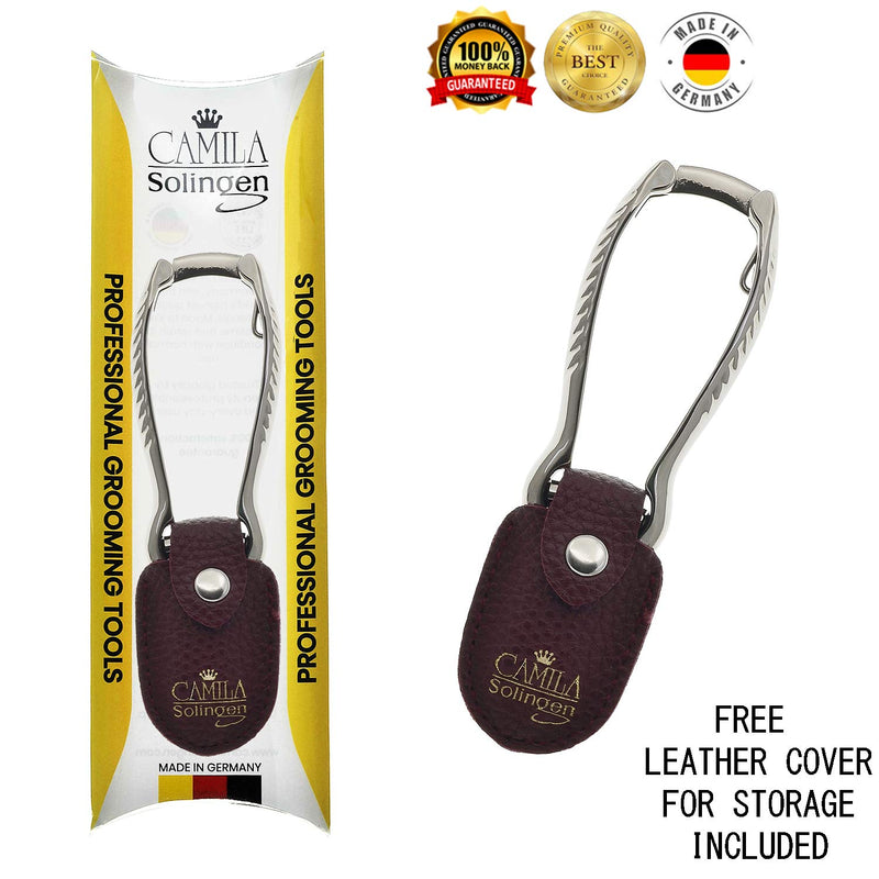 [Australia] - Camila Solingen CS13 Large Heavy Duty Toe Nail Clipper for Thick Toenails, Manicure & Pedicure, Double Barrel Spring. Super Sharp Trimmer Curved Stainless Steel 20mm Blade Made in Solingen, Germany 