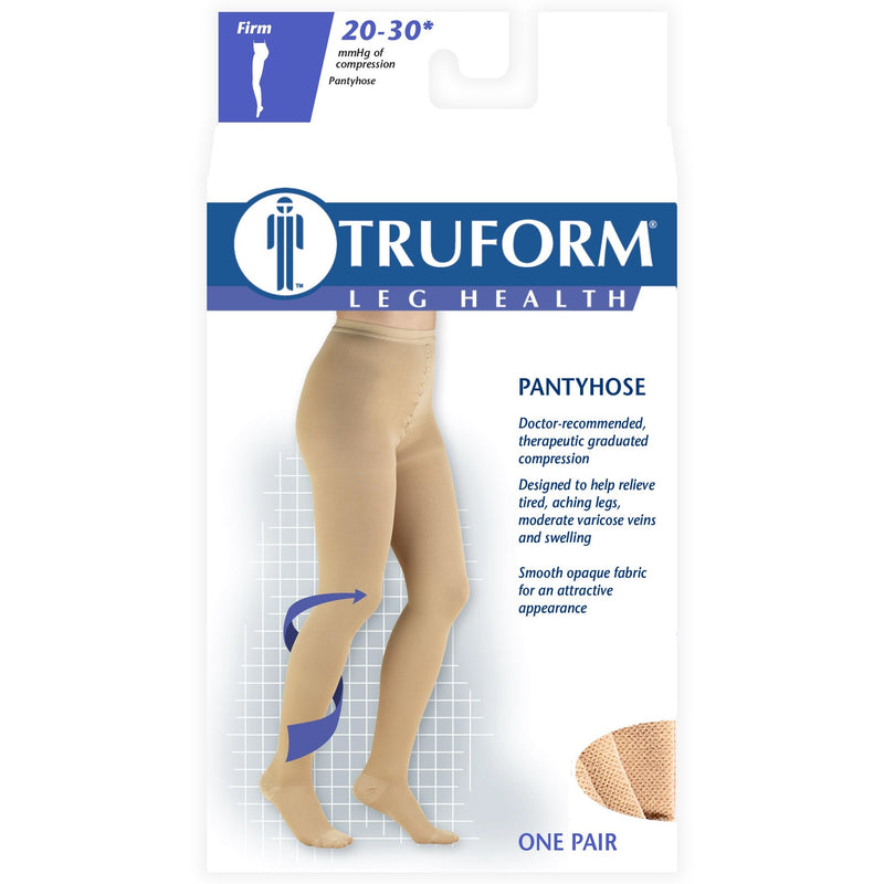 [Australia] - Truform 20-30 mmHg Compression Pantyhose, Women's Hosiery Support Tights, Beige, Medium 