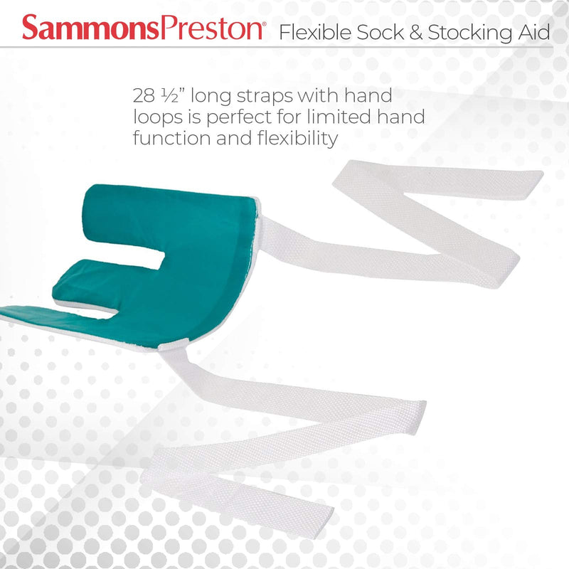 [Australia] - Sammons Preston Flexible Sock & Stocking Aid, Dressing Assist for Elderly, Disabled, and Handicapped, Socks and Stockings Donner for Limited Reach and Range of Motion, ADL Tool for Getting Dressed Curved Flexible Sock Aid 