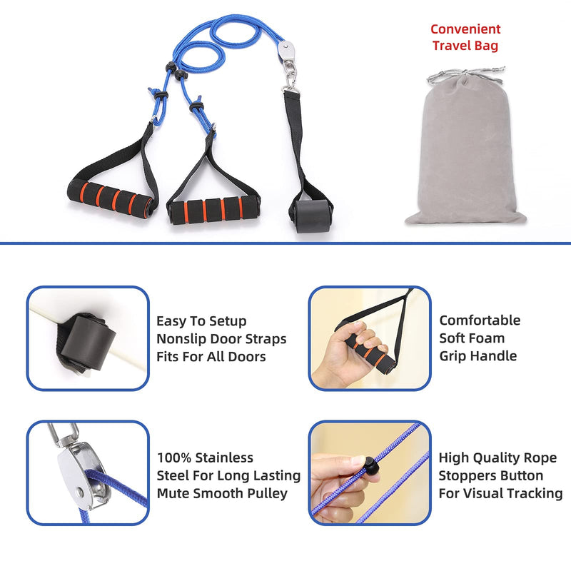 [Australia] - Fanwer Shoulder Pulley - Multi-Use Pulleys for Shoulder Rehab Over Door - Arm Rehabilitation Assisting Exercise Equipment for Rotator Cuff Recovery, Improve Flexibility Stretching, Range of Motion 