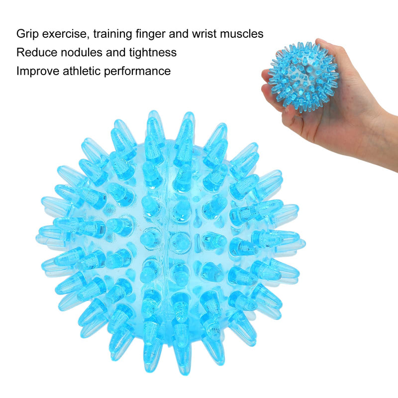 [Australia] - Spiky Ball, Soft Transparent Massage Ball Spiky Ball Hollow Strength Recovery Exercise Stress Relief Massage Ball for Hand Wrist, Foot, Back, Muscles(6CM) 6CM 