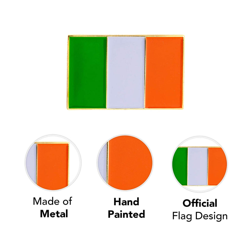 [Australia] - Desert Cactus Ireland Country Flag Lapel Enamel Made of Metal Souvenir Hat Men Women Patriotic Irish (Rectangle Pin) 