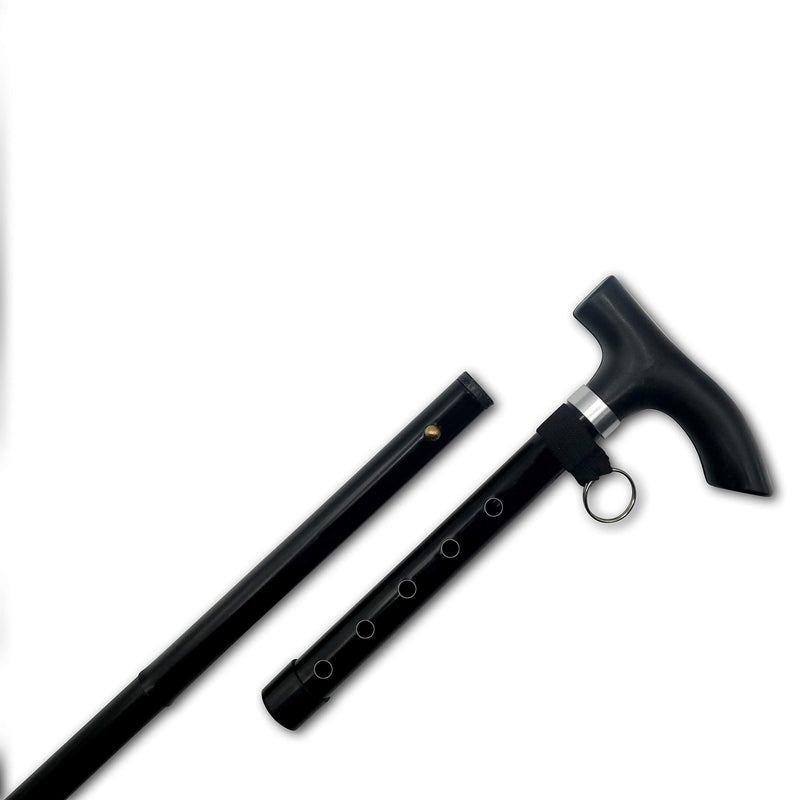 [Australia] - Life Healthcare Walking Stick, Flexible and Durable Walking Aid, Collapsible Walking Stick and Mobility Aid, Adjustable from 33-37 inches, Black 