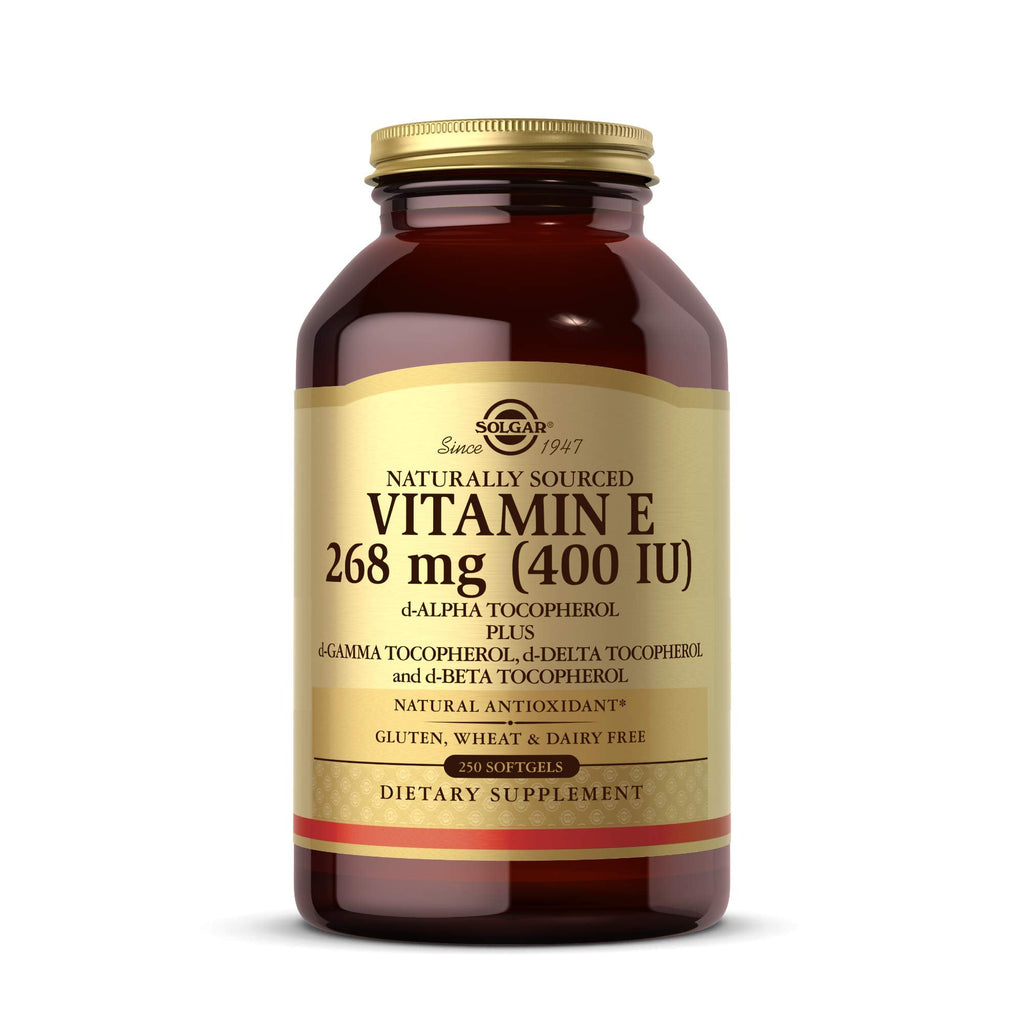 [Australia] - Solgar Natural Source Vitamin E 268 mg (400 IU) Softgels - Pack of 250 - Protects Cells From Oxidative Stress - Immune System Support - Vegan and Gluten Free 