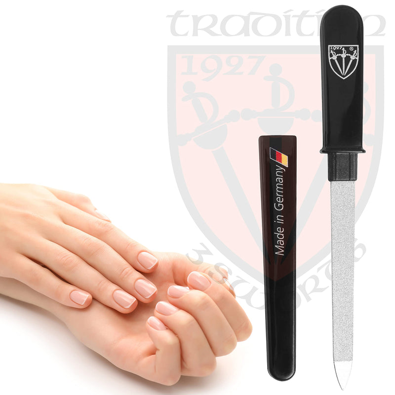 [Australia] - 3 Swords Germany - brand quality double sided (fine & coarse) SAPPHIRE POCKET NAIL FILE manicure pedicure grooming for professional finger & toe nail care by 3 Swords, Made in Solingen Germany (82501) 
