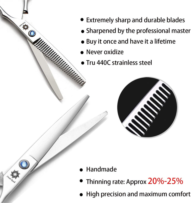 [Australia] - Professional 6 inch Thinning Shears Hair Cutting Scissors Barber Salon Hairdressing Shears for Women and Men (Hair Cutting Set) Hair Cutting Set 
