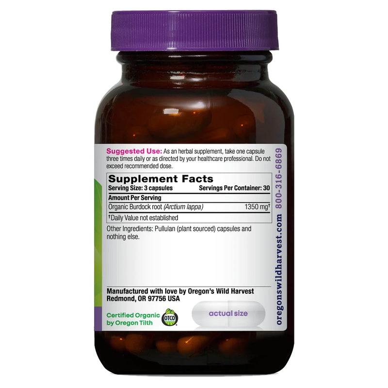 [Australia] - Oregon's Wild Harvest Burdock Organic, 90 Count 