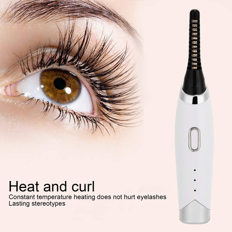 [Australia] - Portable Electric Eyelash Curler Heated Eyelash Curler Mini Eye Lash Curling Clip Quick Heating Natural Long-lasting Eye Beauty Makeup Tools 