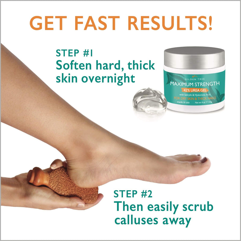 [Australia] - Callus Remover Gel + Foot Scrubber Kit - Pedicure Tools for Dry Cracked Heels 