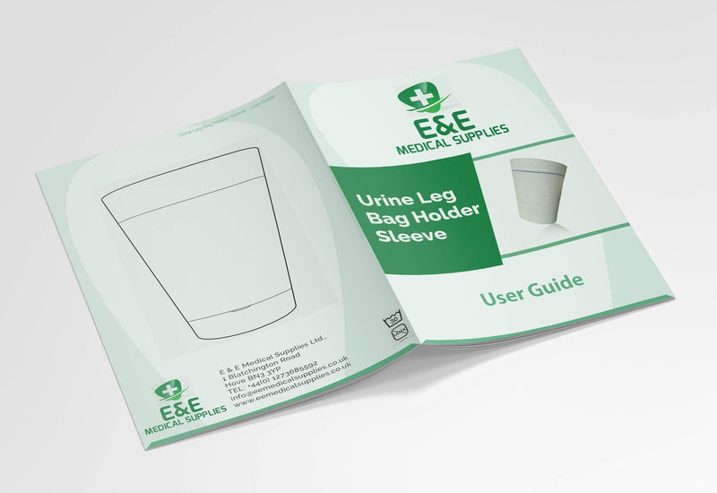 [Australia] - E&E Urine Leg Bag Holder - Bladder Fluid Retention Bag Sleeve, Non-Latex, Washable, 2 Pack, Large LARGE (40-70cm) 