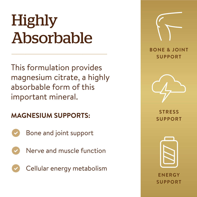 [Australia] - Solgar, Magnesium Citrate 60 Tabletss Prop 65 