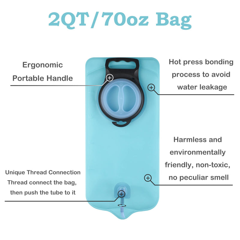 [Australia] - TopQuaFocus 2 Quart Enema Bag kit Portable Enema Bag for Men Women Colon Cleansing Organic Coffee Enemas 2L 