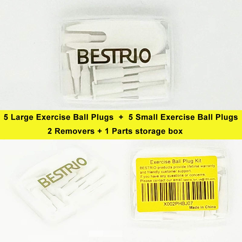 [Australia] - BESTRIO Yoga Ball Plug, Exercise Ball Plug, Exercise Ball Plug Replacement Kit, Fitness Ball Plug Replacement Yoga Ball Plug Replacement Plug for Exercise Ball, 12 PCS (Small and Large) 