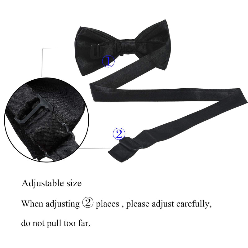[Australia] - Kids Suspender Bow Tie Sets - Adjustable Braces With Bowtie Gift Idea for Boys and Girls by WELROG Black 25Inches (6 Months to 7 Years) 