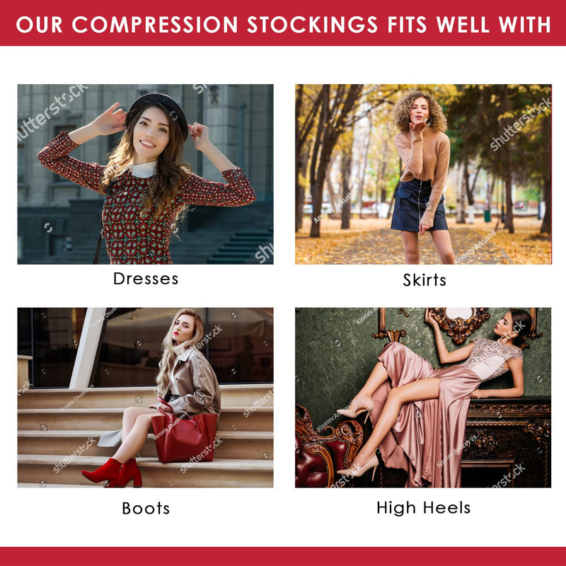 [Australia] - Medicella Premier Closed Toe Thigh High Compression Stockings for Women 15-20 mmHg Made in USA Medical Quality Sheer Moderate Pressure Support Circulation & Travel (Medium, Beige) Medium 