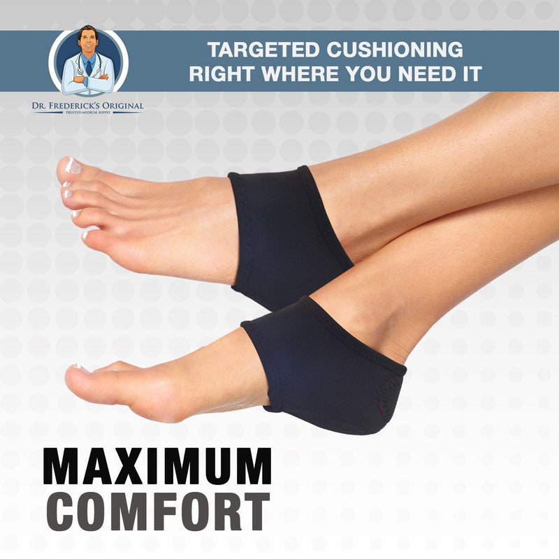[Australia] - Dr. Frederick’s Original Neoprene Heel Guard Set - 2 Pieces - Heel Protectors - Relieve Heel Pain from Plantar Fasciitis - Heel Spur - Cracked Heels - W7.5 - 10 | M6 - 8 