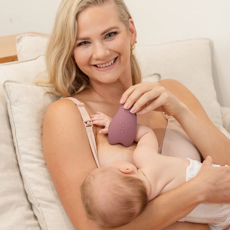 [Australia] - Momcozy Warming Lactation Massager, Soft Breast Massager for Improve Milk Flow, Heat & Vibration Breastfeeding Massager for Relieve Clogged Ducts, Engorgement 