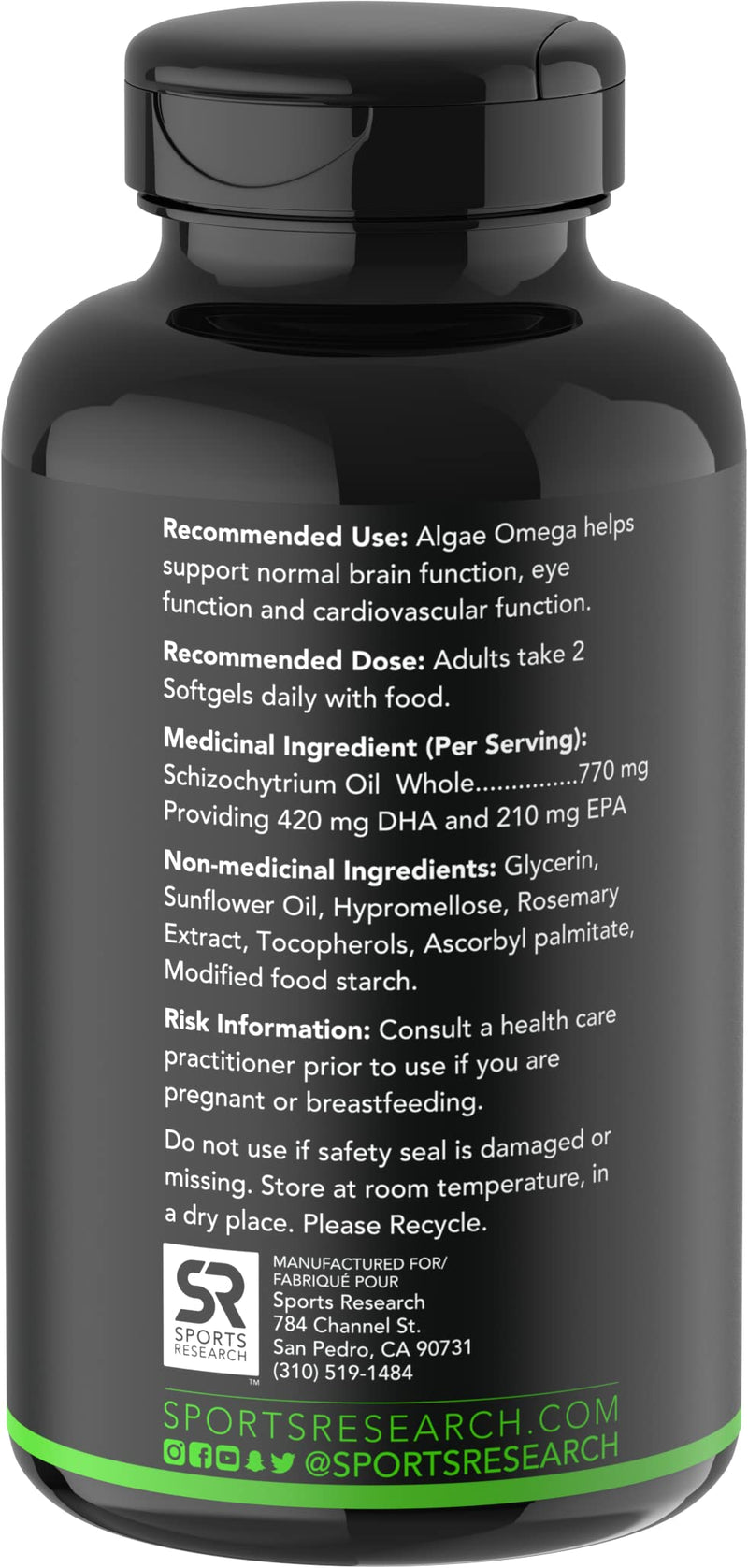 [Australia] - Vegan Omega-3 Fish Oil Alternative Sourced from Algae Oil | Highest Levels of Vegan DHA & EPA Fatty Acids | Non-GMO Verified & Vegan Certified - 60 Veggie Softgels (Carrageenan Free) Vegan Omega-3 