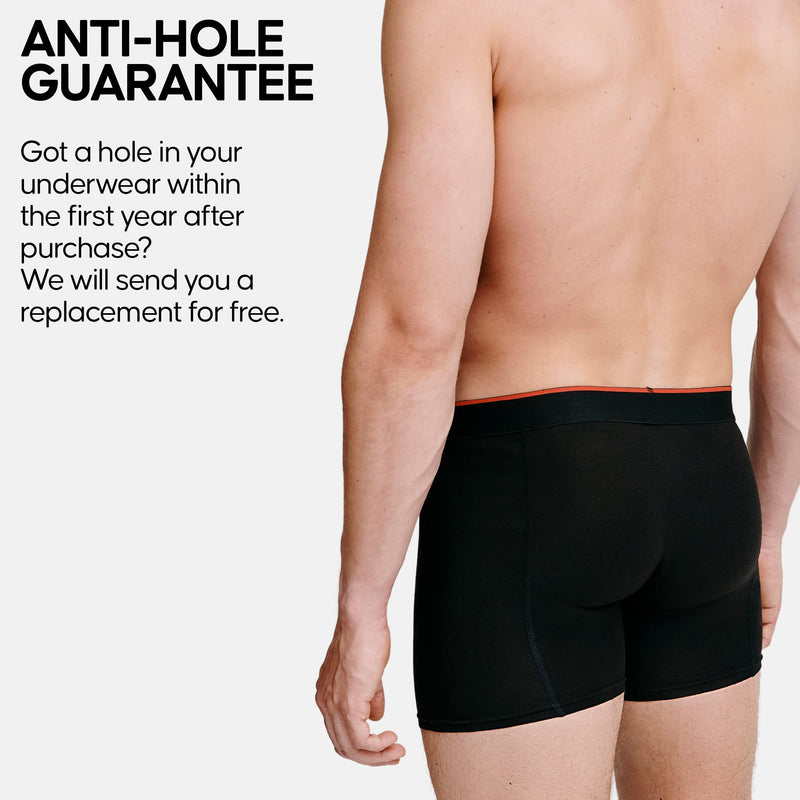 [Australia] - DANISH ENDURANCE 3 Pack Bamboo Boxer Shorts for Men, Breathable Underwear, Soft Antibacterial Pants Black 4XL 
