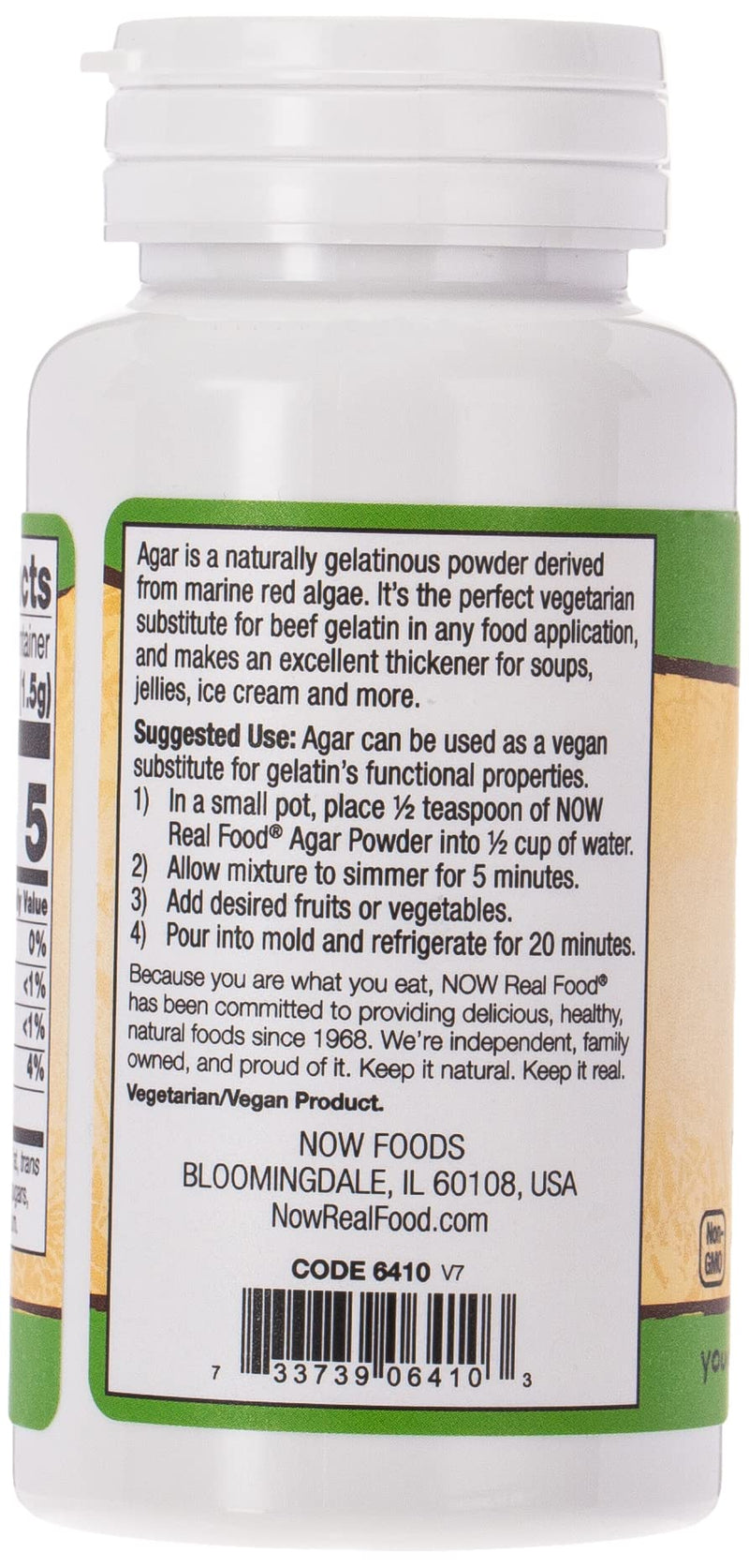 [Australia] - NOW Foods, Agar Pure Powder, Vegetarian Substitute for Gelatin, Gluten-free, Kosher, 2-Ounce 2 Ounce (Pack of 1) 