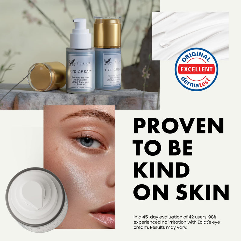 [Australia] - ORGANIC Eye Cream - 3X MORE POTENT ENCAPSULATED VITAMIN E Anti-Ageing with Soothing Oat Extract, HA and Antioxidants - GMP-Certified/DERMATOLOGIST APPROVED 