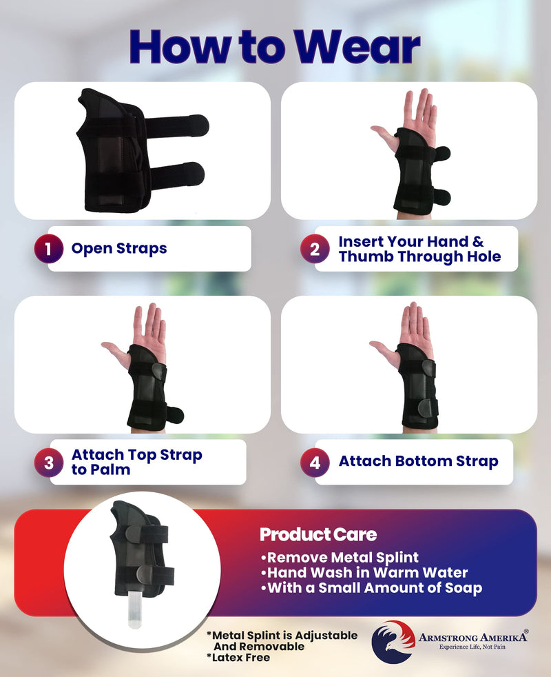 [Australia] - Carpal Tunnel Wrist Brace Night Support - Wrist Splint Arm Stabilizer & Hand Brace for Carpal Tunnel Syndrome Pain Relief with Compression Sleeve for Forearm or Wrist Tendonitis Pain Treatment (Right) Right 
