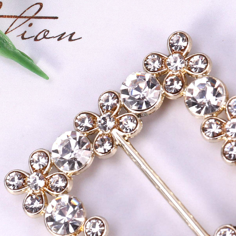 [Australia] - FENICAL Scarf Ring Pearl T Shirt Tie Ring Rhinestone Scarf Clips Buckle for Bridal Bridesmaid Dresses 