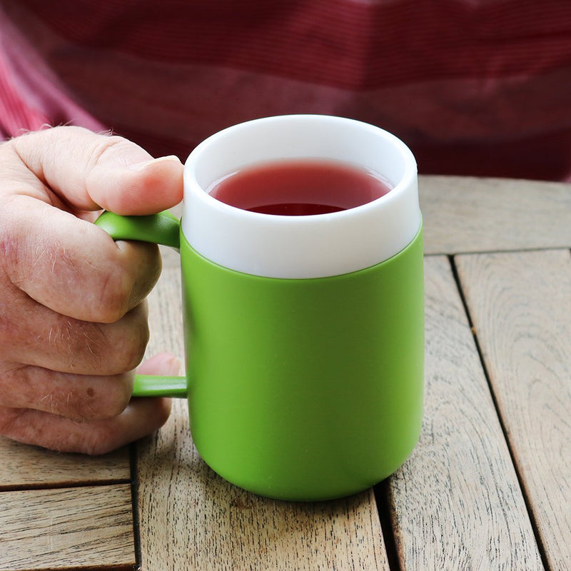 [Australia] - Ornamin Mug with Internal Cone 140 ml Red with Spouted Lid with small opening (model 207 + 806) | drinking aid, thermo mug, feeding cup 