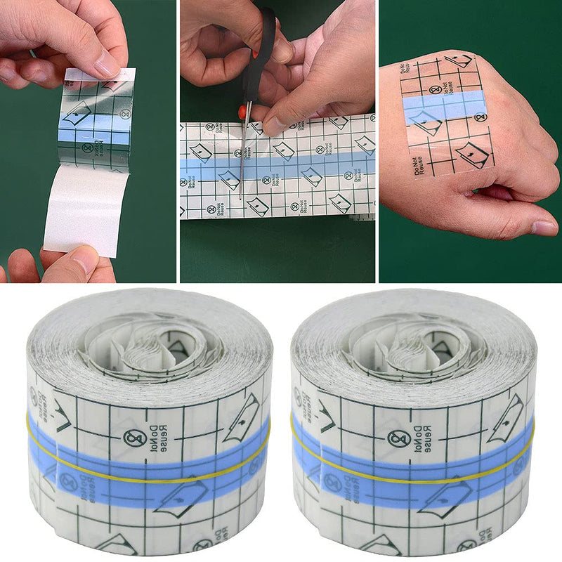 [Australia] - Waterproof Transparent Stretch Adhesive Bandage Waterproof Dressing Film Clear Adhesive Bandages Use for Tattoo Aftercare Bath Sticker 