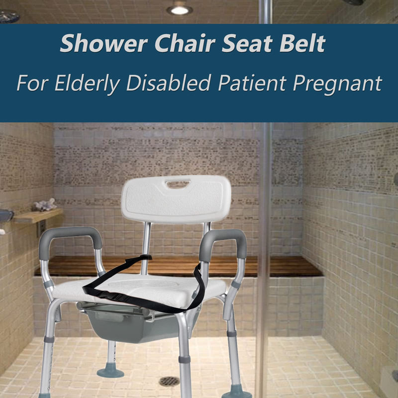 [Australia] - Toilet Shower Chair Seat Belt for Elderly, Bath Bench Anti-Slip Waist Buckle Strap for Bedridden Disabled Patient 