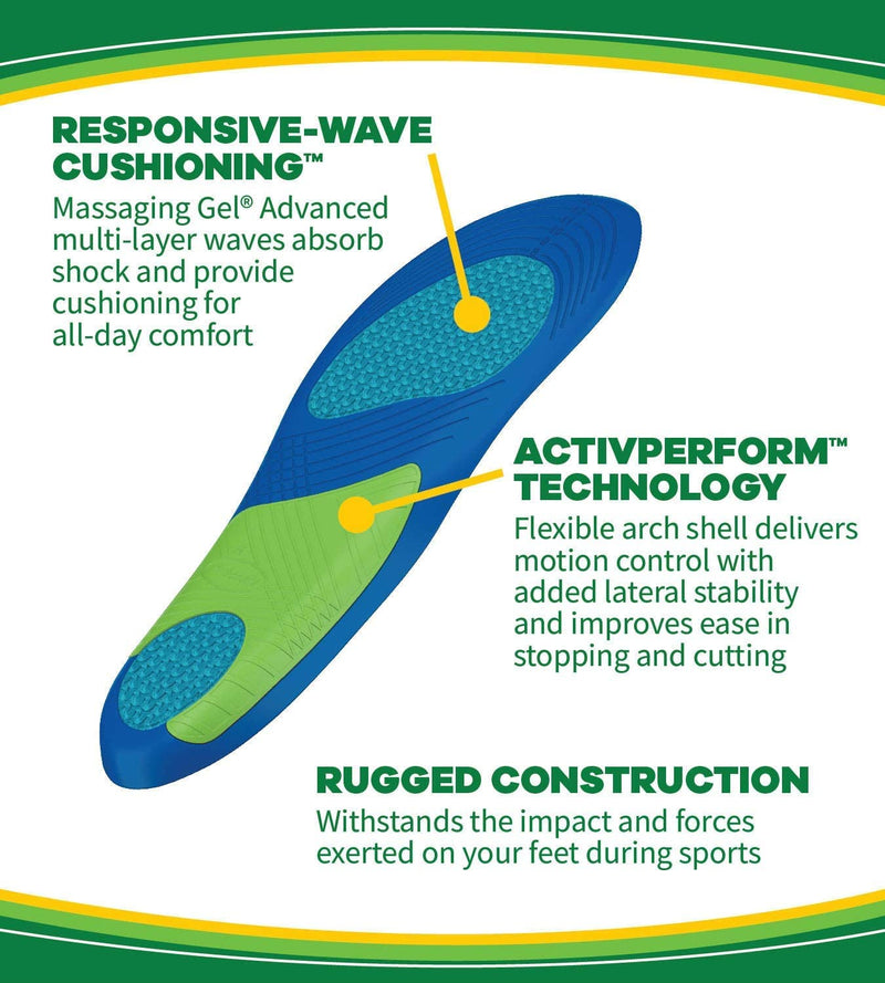 [Australia] - Dr. Scholls Massage Gel Insole Sport Men (Size 8-13) 