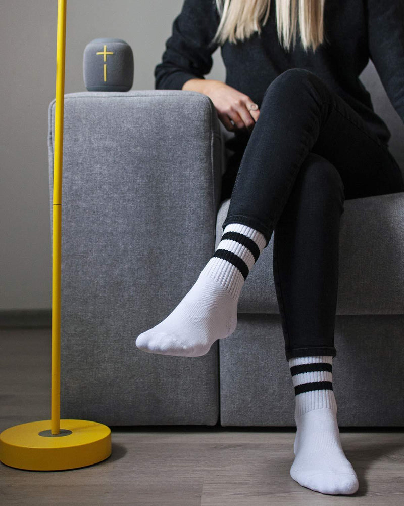 [Australia] - VITSOCKS Women's BAMBOO Very Soft Athletic Socks (3 PAIRS) Cushioned Comfy Crew 3-5.5 