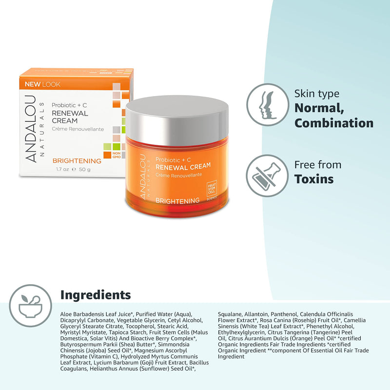 [Australia] - Andalou Probiotic Plus C Renewal Cream 50 ml 