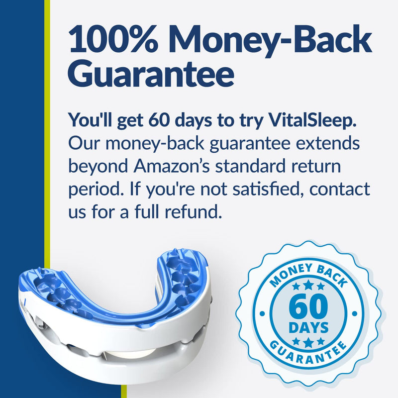 [Australia] - VitalSleep Anti-Snoring Mouthpiece, Adjustable Jaw Positioning, Custom Teeth Impressions, USA Made & FDA Cleared Snore Solution Mouth Guard 