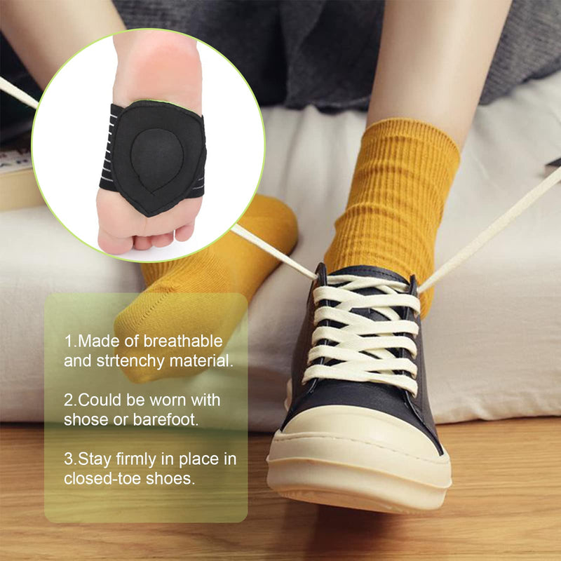 [Australia] - TSHAOUN 4 Pair Arch Support，Compression Cushioned Plantar Fasciitis Support，Relief Plantar Fasciitis Sleeves, Fallen Arches, Heel Spurs,for Men and Women (Black Green) Black Green 