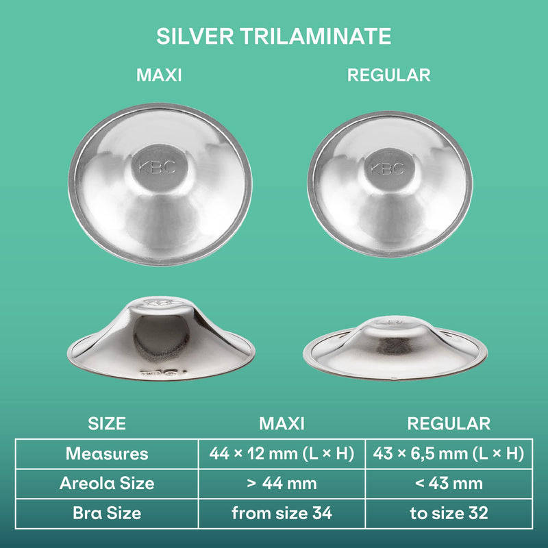 [Australia] - Nipple Shields in Tri-Laminate Silver, Nickel-Free - Nipple Shields for Nursing Newborn - Breast Pads for Prevention and Treatment of Nursing Breast Fissures |Medical Device Class 1 Koala Silver Cup 