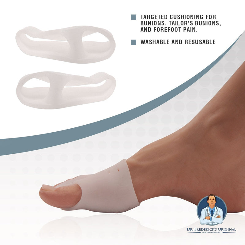 [Australia] - Dr. Frederick's Original Deluxe Ball of Foot Cushions & Bunion Pad - 2 Pieces - Foot Pads to Help Relieve Hallux Valgus, Tailor's Bunion, and Forefoot Pain - Get Back to Your Active Lifestyle 