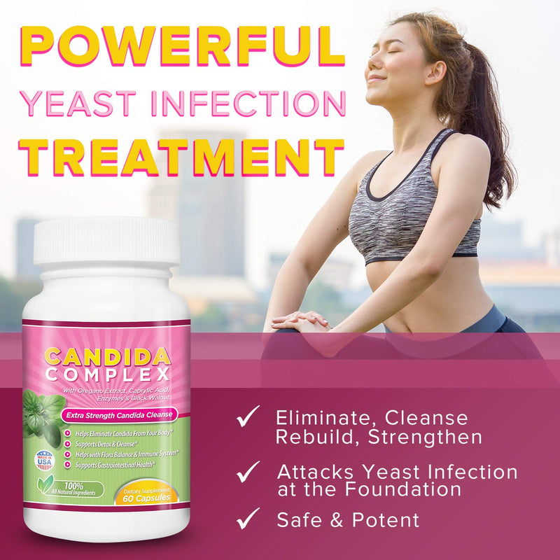 [Australia] - Cyrixs Health Candida Complex | Boost Your Immune System | All Natural Gut Cleanse with Herbs, Antifungals, Enzymes and Probiotics | Eliminates Candida | Prevents Reoccurrence 