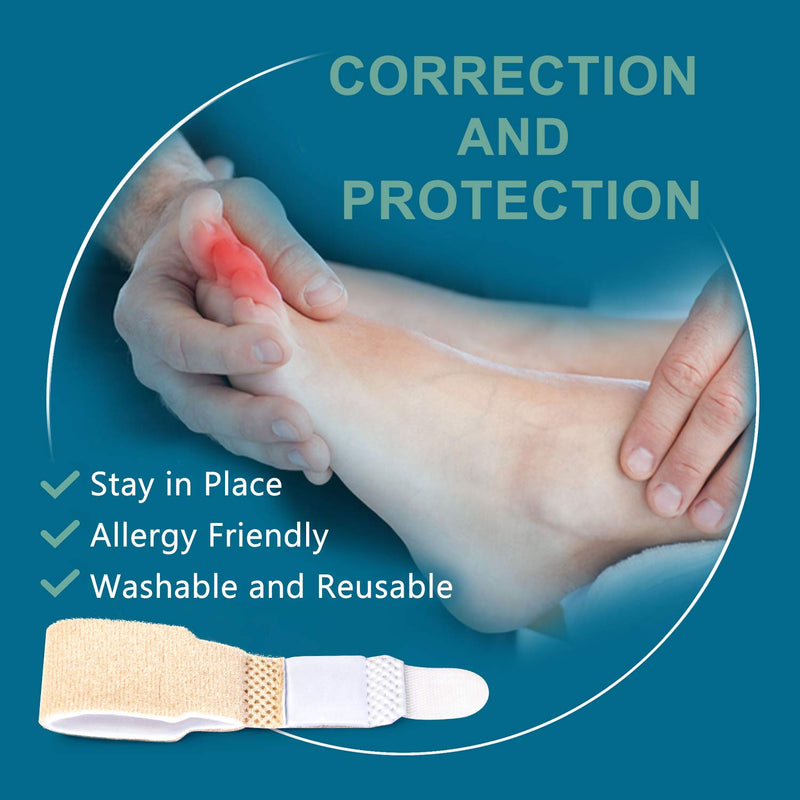 [Australia] - Bukihome Toe Bandage for Separating Curled Toes, Protecting Curved Toes and Hammertoes, Overlapping Toe Protector(4Packs) Yellow 