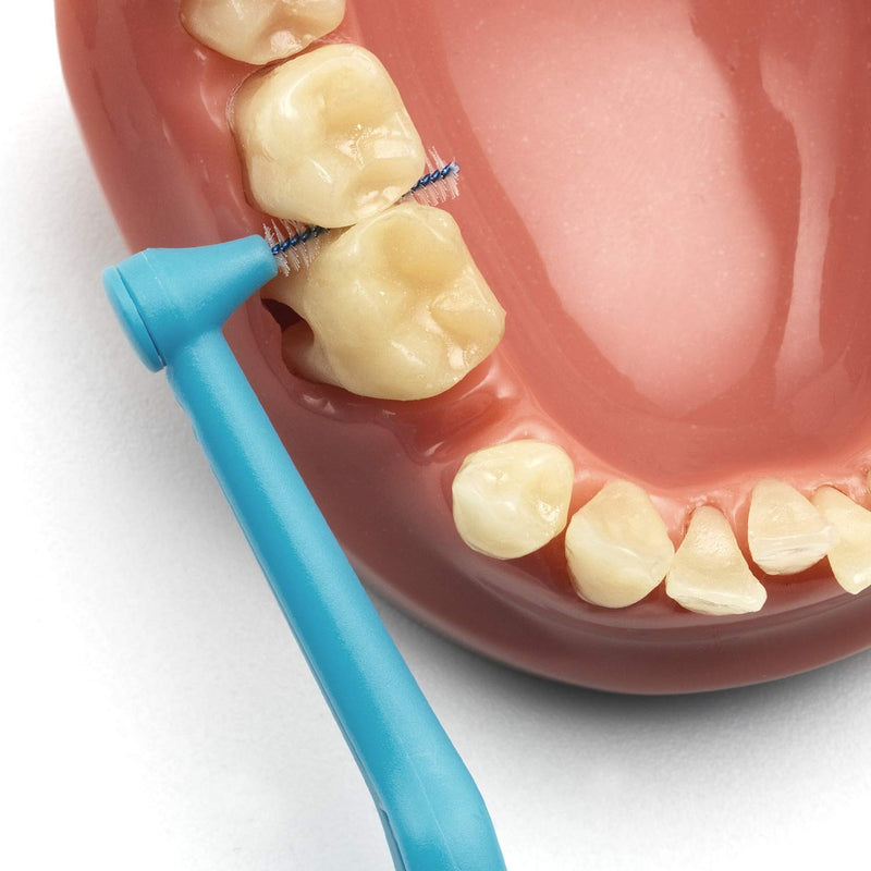 [Australia] - TePe Angle Interdental Brushes Mixed Pack / Samples of Every Size / Easy and simple interspace cleaning with long handle and angled neck / 2 x 6 brushes 