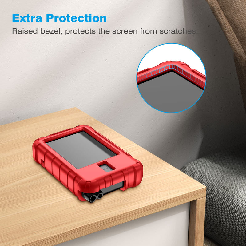 [Australia] - MEDMAX Silicone Case for Tandem T:Slim X2 / T:Slim Insulin Pumps, Shockproof Anti Slip Protective Cover Soft Gel Skin with Raised Bezel for Tandem T:Slim/T:Slim X2 Insulin Pumps (Red) Red 