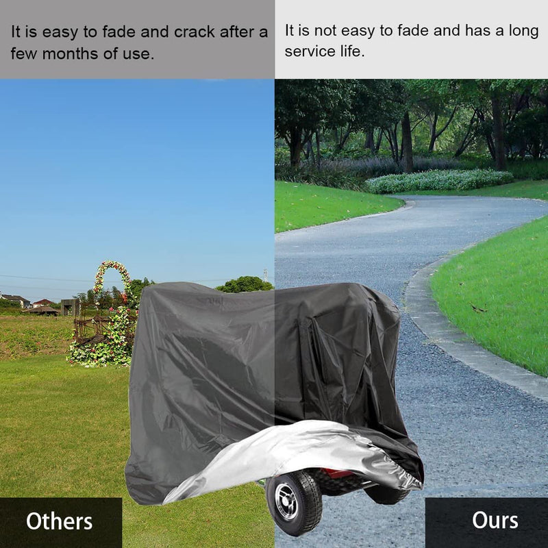 [Australia] - VVHOOY Mobility Scooter Cover, 210D Oxford Heavy Duty Waterproof 4 Wheel Power Scooter Travel Storage Cover All-Weather Outdoor Protection 55 x 26 x 36 inch/140 x 66 x 91 cm 