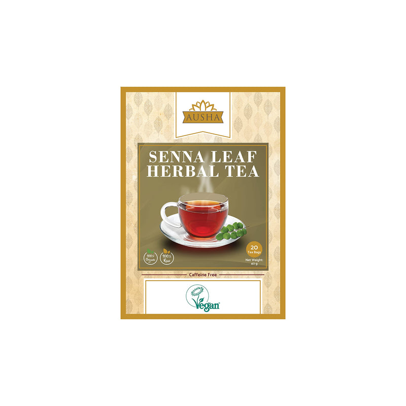 [Australia] - Organic Senna Leaf Tea AUSHA - 40 Tea Bags | Constipation Relief,Natural Laxative | Detox,Cleanse | Certified Organic , Heavy Metals Tested 