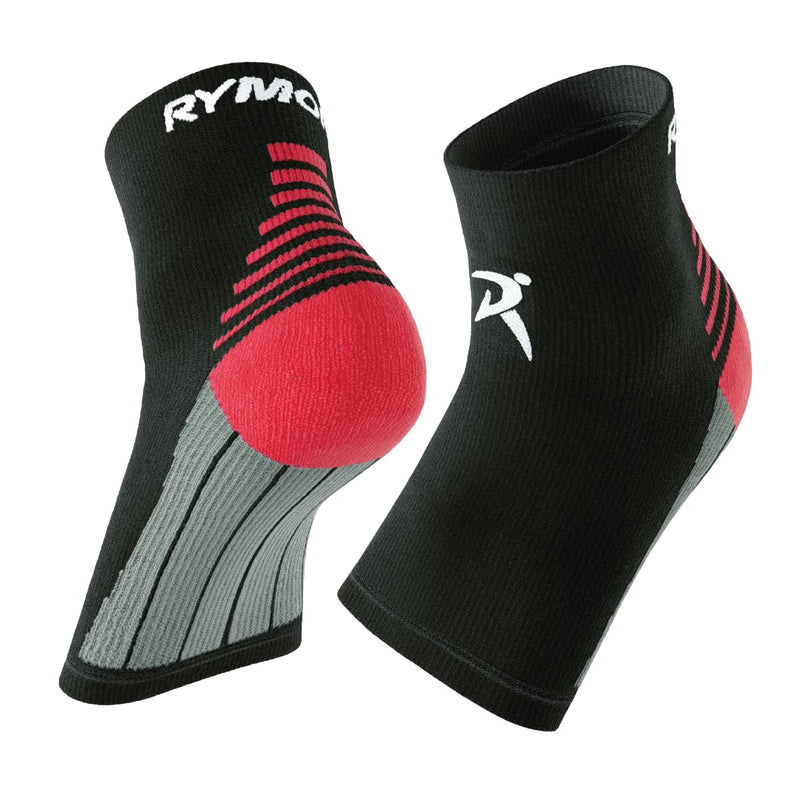 [Australia] - Rymora Plantar Fasciitis Support Socks -Small, Arch, Heel and Ankle Compression Socks -Flexible Foot Support Socks for Men and Women -Black Black (One Pair) Small: 16-21cm arch circumference 