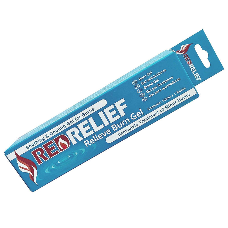 [Australia] - RedRelief Emergency Burn Gel 120ml Bottle - Soothing and Cooling Gel Dressing for Burns, Scalds and Sunburn 