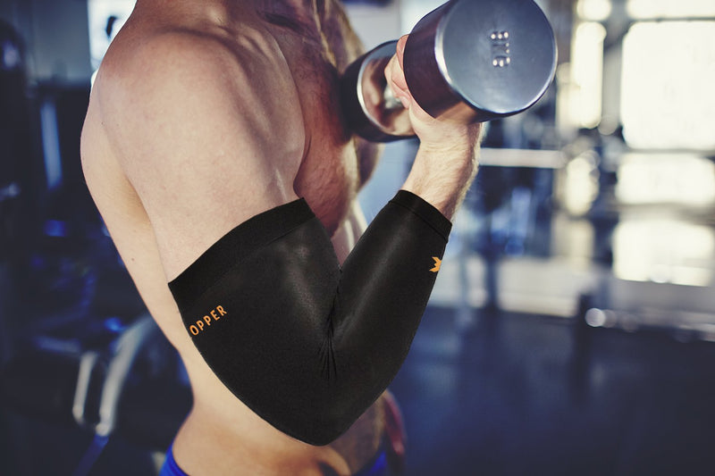 [Australia] - Thx4COPPER Elbow Compression Sleeve(2 Pieces) - 1Copper Infused Support –Guaranteed Recovery Copper Elbow Brace-Idea for Workouts, Sports, Golfers, Tennis Elbow, Arthritis, Tendonitis-Large Large (Pack of 2) 