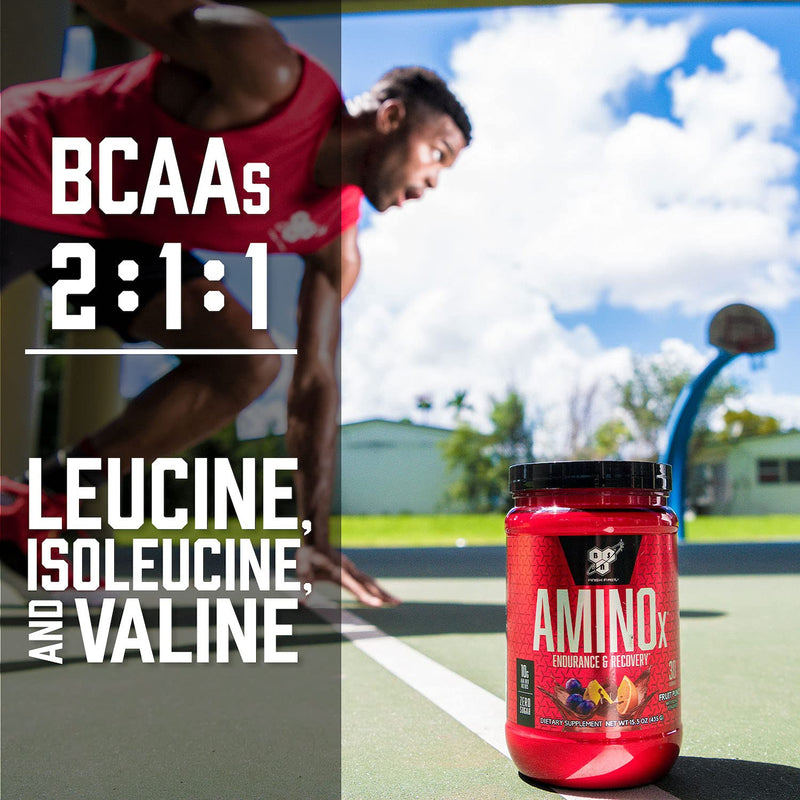 [Australia] - BSN Amino X Muscle Recovery & Endurance Powder with BCAAs, 10 Grams of Amino Acids, Keto Friendly, Caffeine Free, Flavor: Fruit Punch, 30 servings (Packaging may vary) AMINO-X - Fruit Punch 